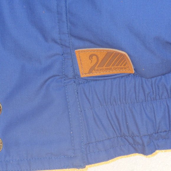 Genuine Down puffer Ski  Vest Polyester/Cotton Filling Down Feather XL Blue - Picture 4 of 9